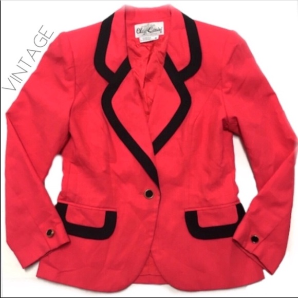 Vintage Jackets & Blazers - 🛒3/$50 90s Vintage black coral blazer jacket 10 L
